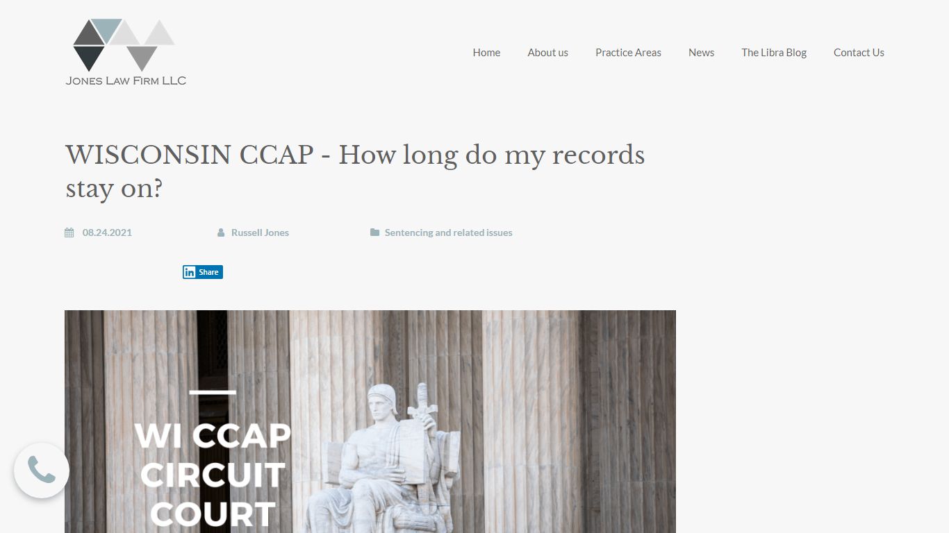 WISCONSIN CCAP - How long do my records stay on?